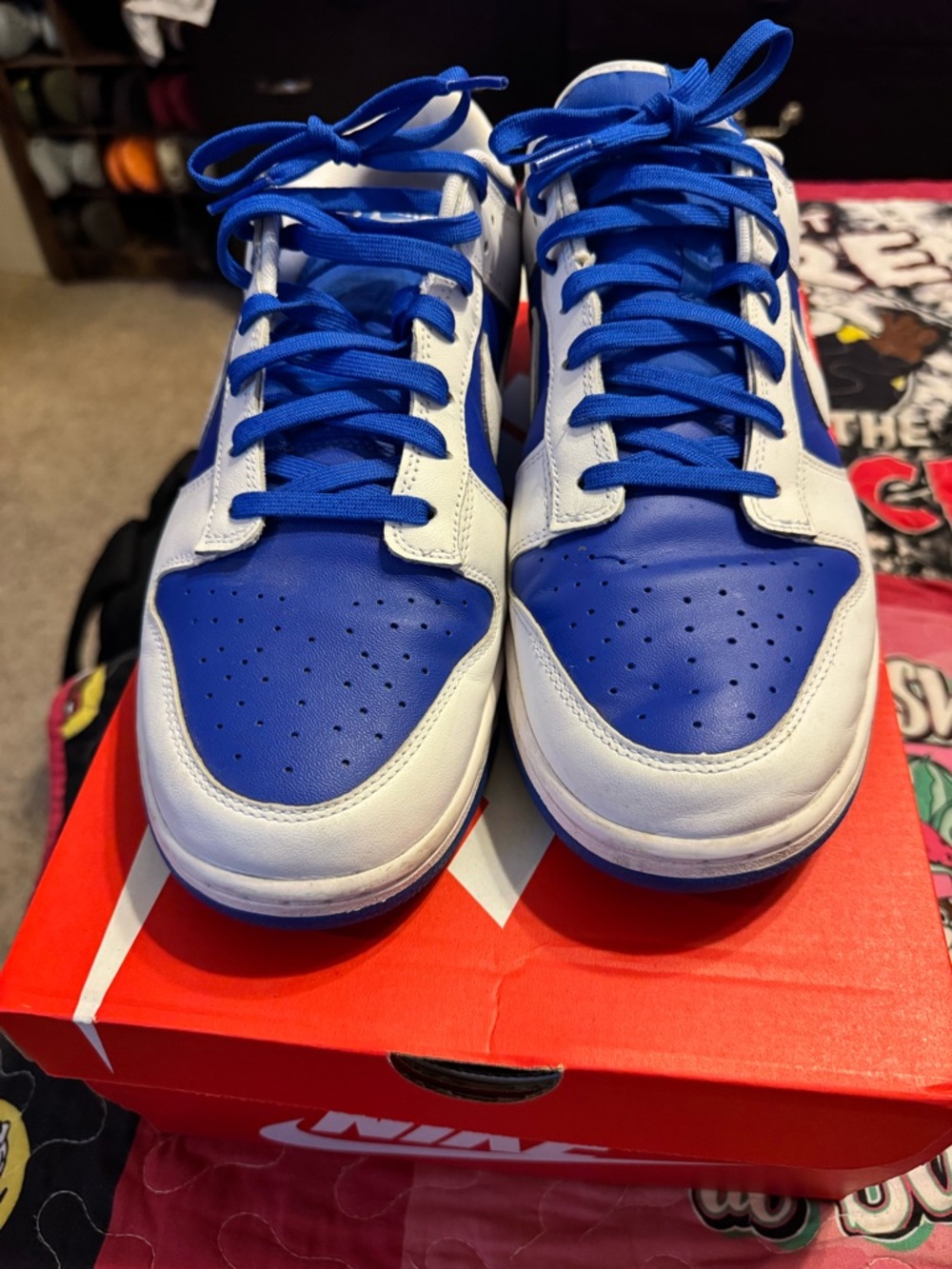 Nike Men's Low-Top Sneakers in Blue and White
